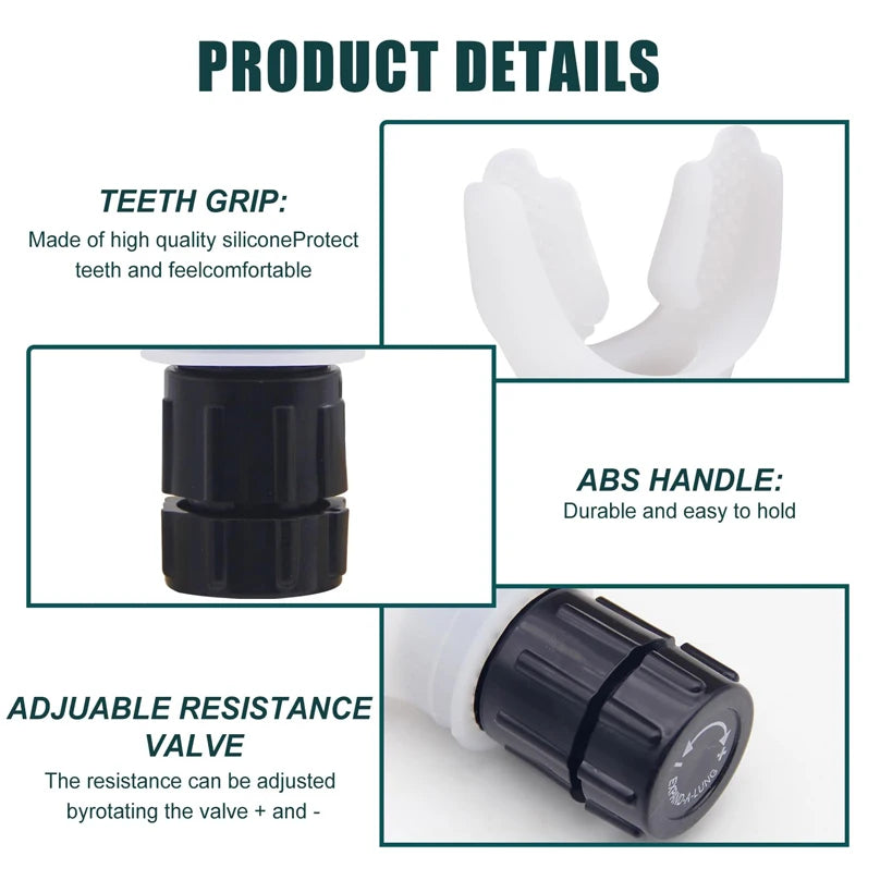 Durable Lung Trainer for Enhanced Breath Control | Adjustable Levels for Increased Lung Capacity