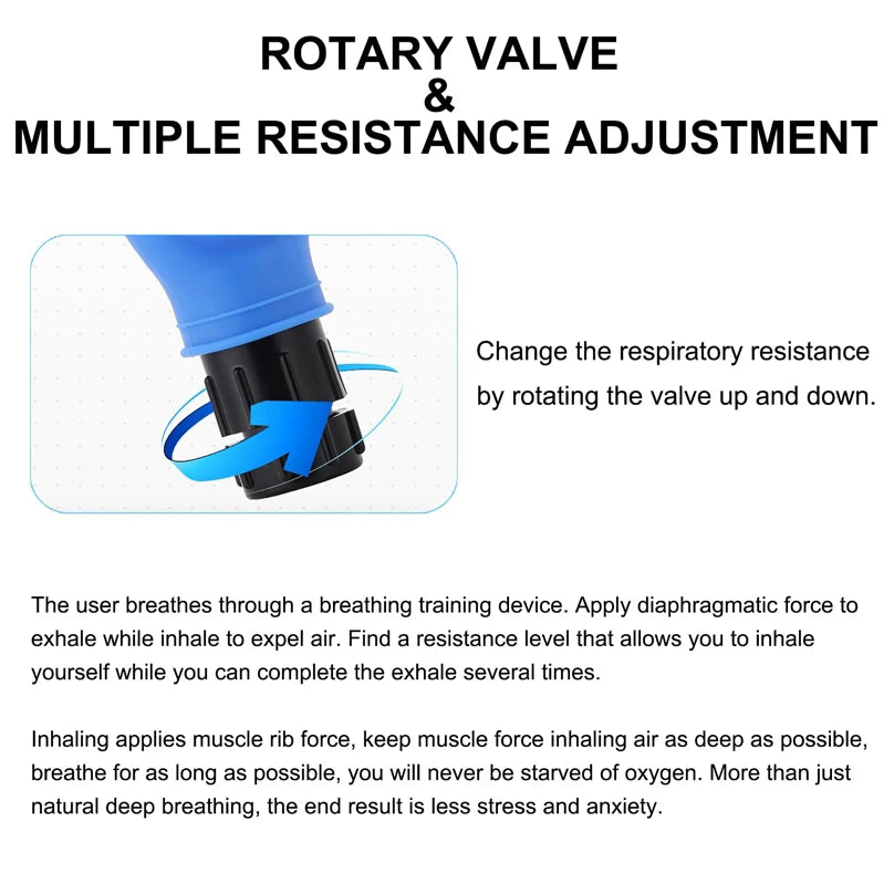 Durable Lung Trainer for Enhanced Breath Control | Adjustable Levels for Increased Lung Capacity