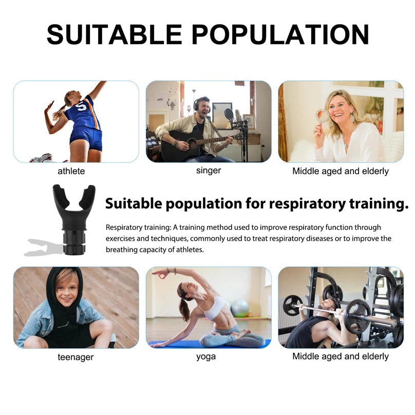 2ND SET Durable Lung Trainer for Enhanced Breath Control | Adjustable Levels for Increased Lung Capacity (Copy)